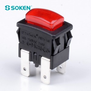 Soken – interrupteur à bouton-poussoir pour défroisseur de vêtements, 2 pôles