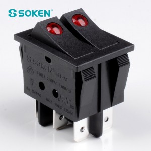 Nút chuyển đổi Soken Switch Double Rocker Nút T85 Twins