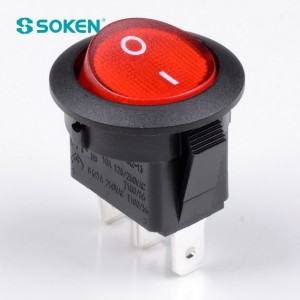 Red DOT Round Rocker Switch/ Kely Switches 10A 250VAC