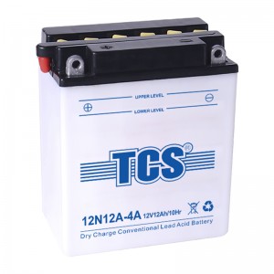 Motorcycle battery dry charged TCS 12N12A-4A
