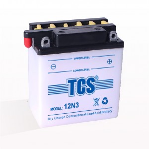 2019 High quality Motorcycle Battery Price - Dry charged lead acid motorcycle battery TCS 12N3 – SongLi
