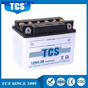 TCS motorcycle battery 12V dry charged 12N4-3B