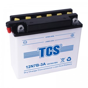 Bateri motosikal TCS kering dicas bateri asid plumbum 12N7B-3A