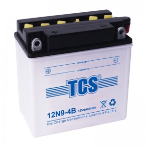 Bateria de motocicleta de chumbo-ácido carregada a seco TCS 12N9-4B