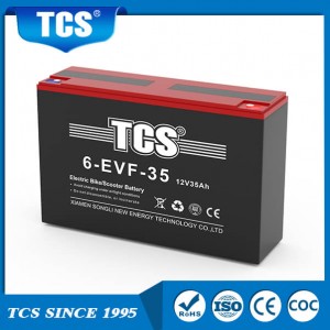 TCS 12V 35AH Elcykel Scooter Batteri 6-EVF-35
