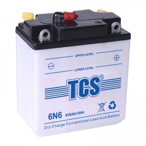 Motorcycle battery lead acid battery TCS 6N6