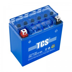 टीसीएस मोटरसाइकिल बैटरी सीलबंद रखरखाव मुक्त जेल बैटरी 12एन12-बीएस