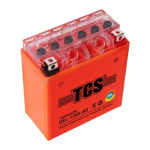 TCS sealed maintenance free battery for motorcycle 12N5-BS-copper