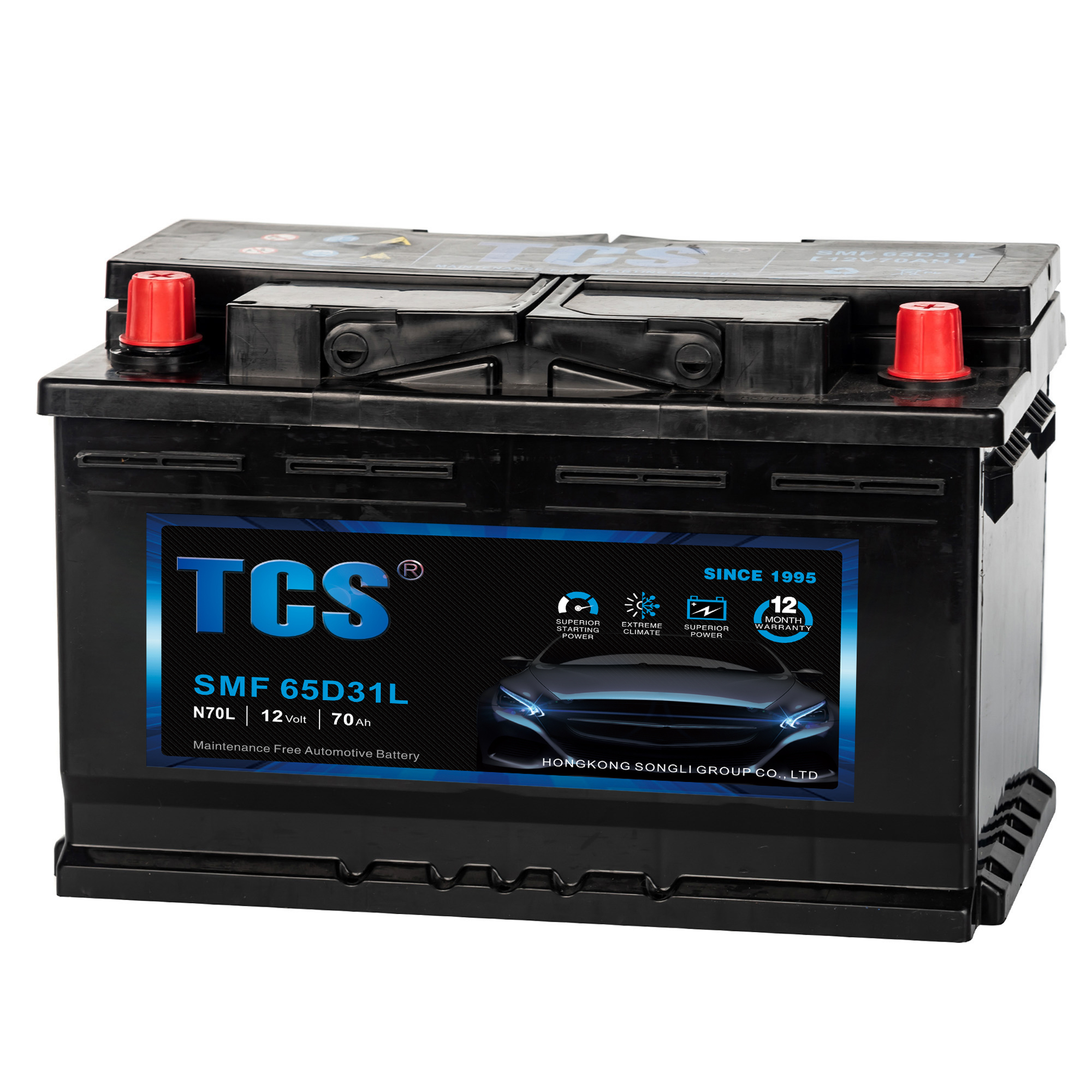 TCS car vehicle battery sealed maintenance free SMF 65D31L Featured Image