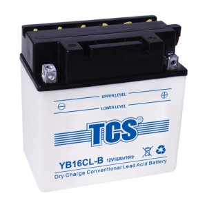 Motorcycle battery dry charged battery TCS YB16CL-B