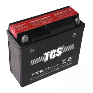 Motorcycle battery maintenance free TCS YTX7BL-BS