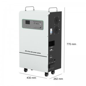 Domowy system magazynowania energii fotowoltaicznej Bateria litowa 51,2 V 5-10 kW T5000P