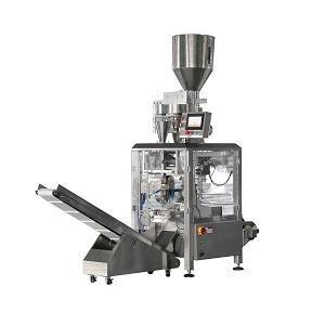 Vertical packing machine with volume cup