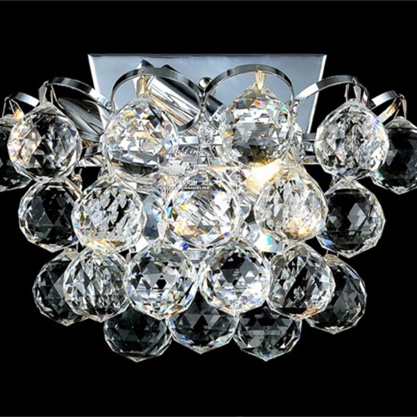 Wholesale China China Zhongshan Modern Short Crystal Iron Chandeliers Lamp Light Manufacturers Suppliers –  Chrome crystal ball wall sconce  5920C – Langsheng