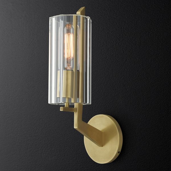 Wholesale China Crystal Wall Lamp Factories Pricelist –  1 Light Vendome Wall Sconce in Burnished Brass SE001 – Langsheng
