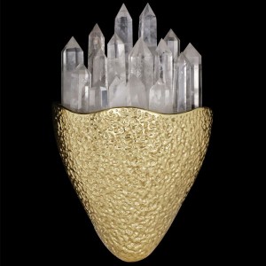 Geode Quartz Crystal Wall Sconce NW08