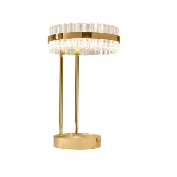 Wholesale China Wooden Lamp Factory Quotes –  Saturno LED Ring Table Lamp in Golden SSL19363 – Langsheng