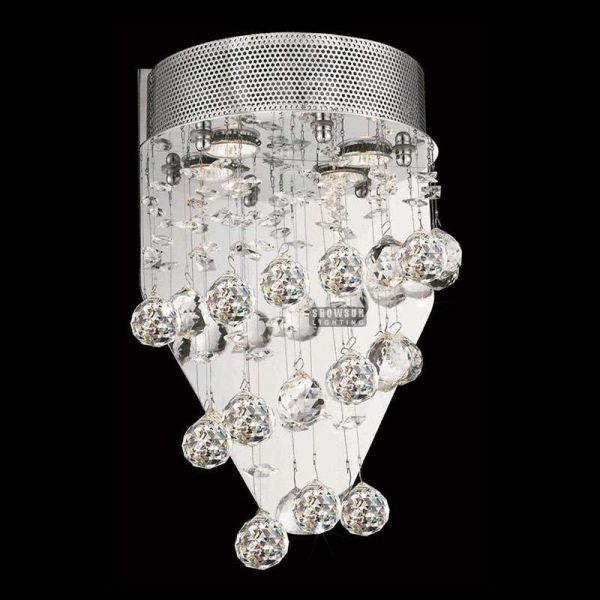 Wholesale China Chandelier Lighting Manufacturers Suppliers –  Modern crystal wall lighting with crystal ball  5920 – Langsheng