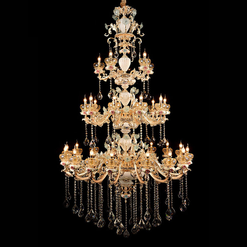 Chandelier 33282　Court retro elegant style crystal romantic LED Chandelier Featured Image
