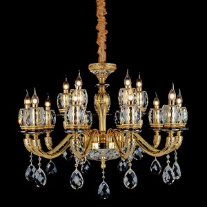Araña 33326 Luz de lujo de cristal elegante vela Araña francesa
