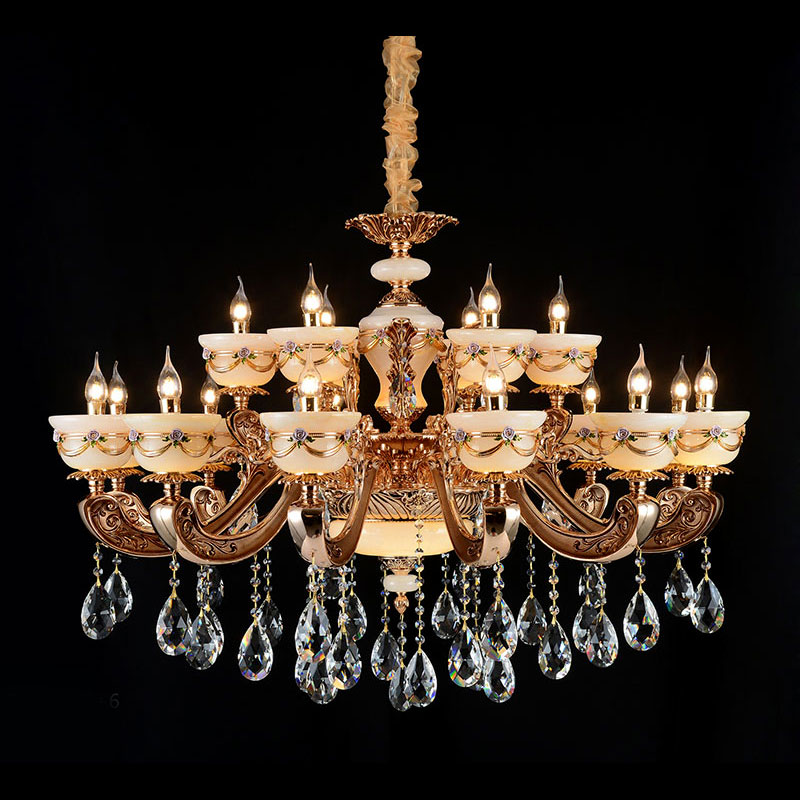 Chandelier 33763Crystal candle simple style high-end LED Chandelier Featured Image