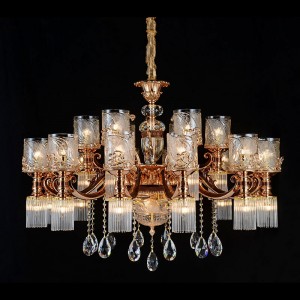 Candelabro 33779 Lámpada de luxo palacio con borlas de cristal