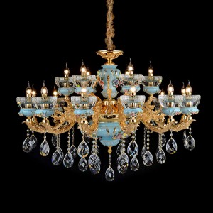 Chandelier 33789 Palace retro light luxury crystal led Chandelier