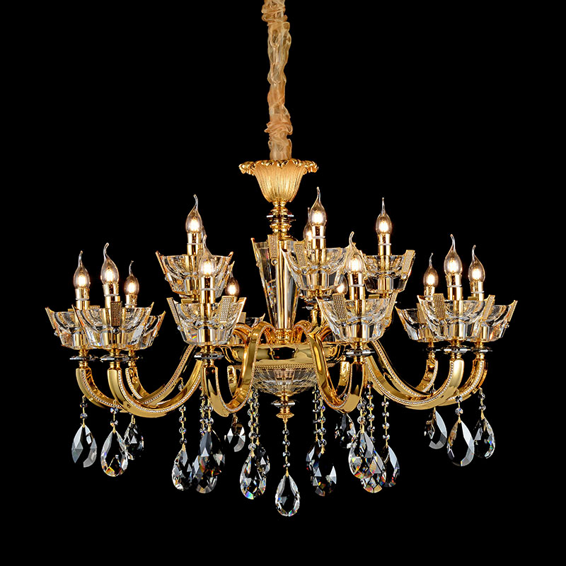 Chandelier 33800 Palace candle crystal retro simple LED Chandelier Featured Image