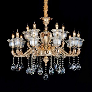 Wholesale China Crystal Gold Chandeliers Quotes Pricelist –  Chandelier 33803 Crystal modern simple atmospheric Chandelier – Langsheng