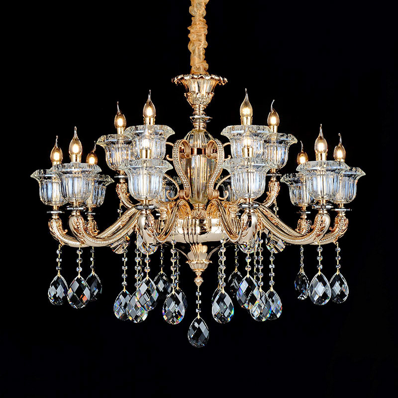 Wholesale China Crystal Pendant Lamp Quotes Pricelist –  Chandelier 33803 Crystal modern simple atmospheric Chandelier – Langsheng