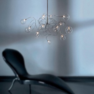 Chandelier  PC312 Iron wire personality glass ball art lamp chandelier