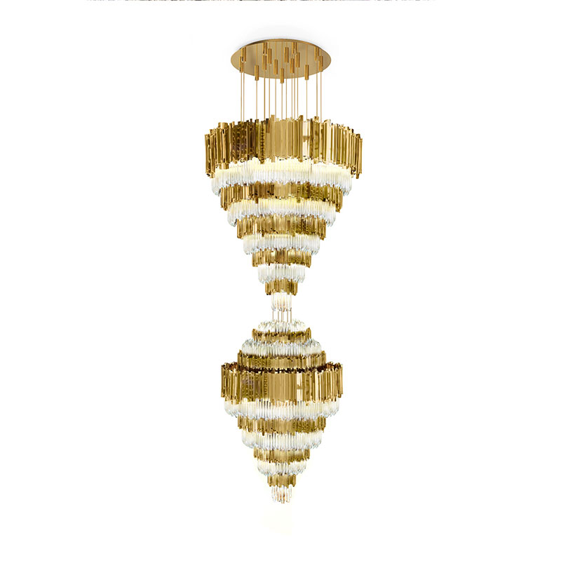 Wholesale China Banquet Lighting Factories Pricelist –  Chandeliers SPWS-C007 Modern custom crystal exquisite luxury Art Chandelier in villa Hall – Langsheng