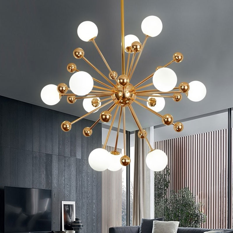 Wholesale China Floor Lamp Modern Light Quotes Pricelist –  Chandeliers SPWS-C016 Personalized art glass ball electroplating chandelier – Langsheng