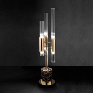 Table Lamps SPWS-T003 Waterfall unique crystal glass gold-plated brass charm table lamp