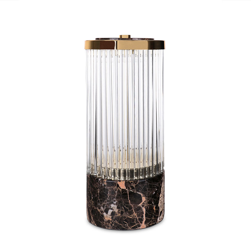 Wholesale China Interior Lighting Quotes Pricelist –  Table Lamps SPWS-T004 Marble base exquisite crystal brass lighthouse architectural inspiration light luxury villa living room table lamp...
