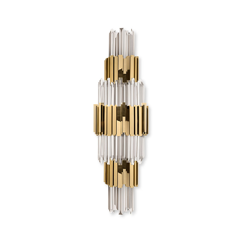 Wholesale China Pendant Chandelier Manufacturers Suppliers –  Wall Lamps SPWS-W0017 Imperial family elegant luxury noble exquisite design brass and crystal glass inspire charm Hotel resident...