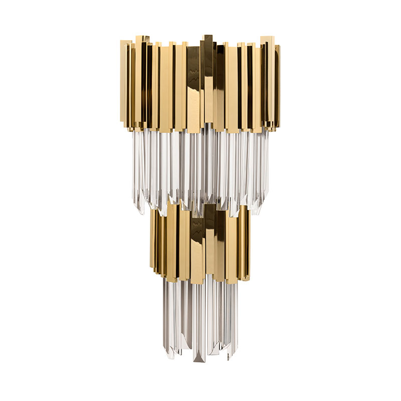 Wholesale China Floor Lamp Modern Light Factory Quotes –  Wall Lamps SPWS-W006 Empire State building powerful amazing luxury high-end custom Brass Crystal Glass Hotel residential wall lamp &...