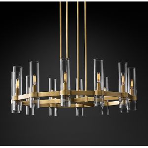 Super Lowest Price Globe Linear Chandelier 7-Light Hanging Pendant Light Fixtures MID Century Modern Ceiling Lamp for Living Room Dining Room Kitchen (Opal Glass & Painted Brass)