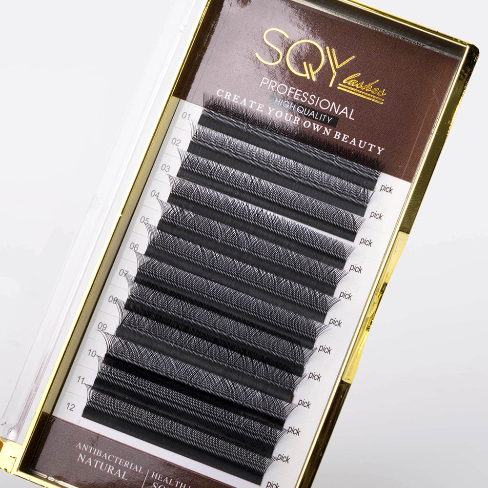 Excellent quality Laser Mink Lashes - 0.07mm Volume Premade Fan YY Lashes Extensions (12 Lines) – SQY