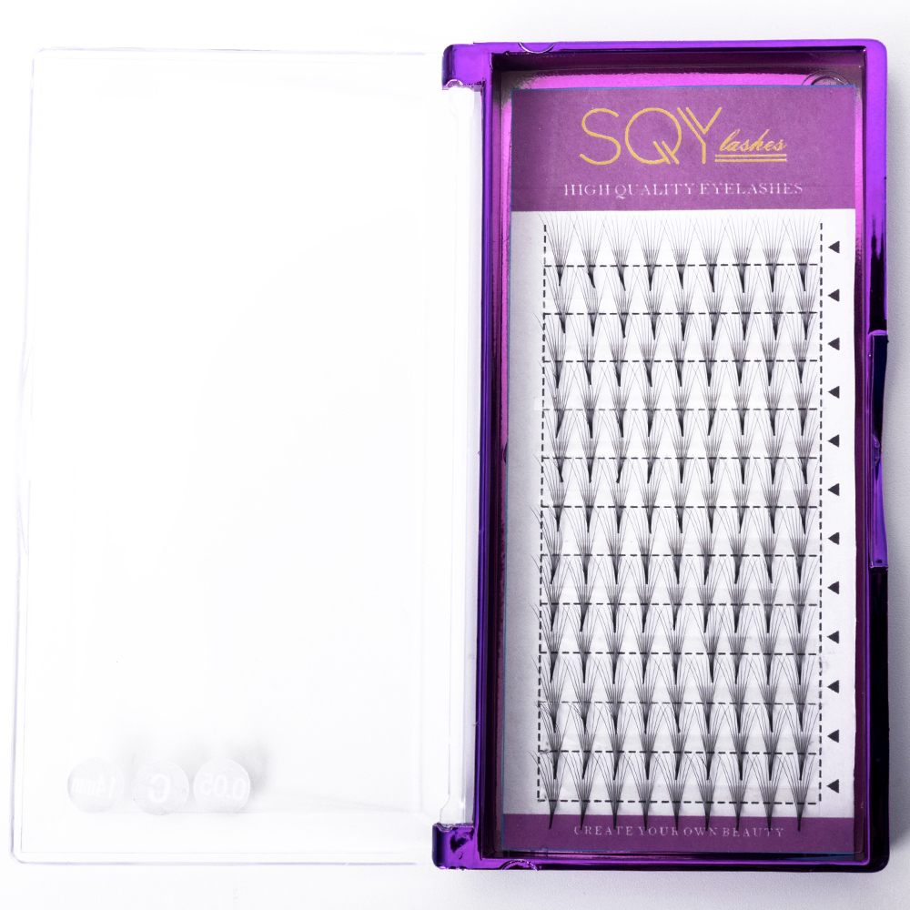 Fast delivery Perfect 10 Individual Eyelashes - 10D Premade Fans Eyelash Extensions Long Stem 0.05 C Curl 14mm 12 Lines – SQY