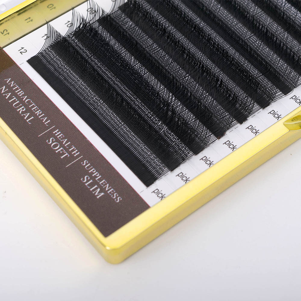 High Performance Self Fanning Volume Lashes - YY Lash Extensions C Curl 0.07 8-15mm Mixed Length 12 Lines – SQY