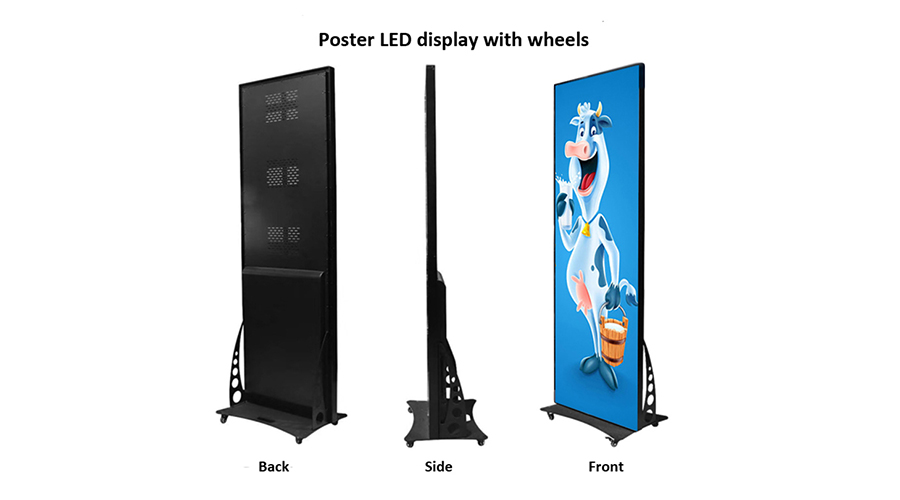 Poster-LED-Display, beweglich, 4G WIFI, USB-Steuerung, Plug-and-Play