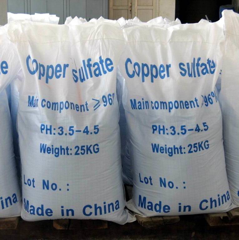 quanlity copper sulfate 98%