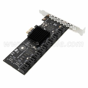PCIe to 16 Ports SATA Expansion Card