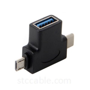 2 in 1 USB 3.1 Type-C & Micro USB 2.0 Combo male to USB 2.0 A Female OTG Data Host Adapter