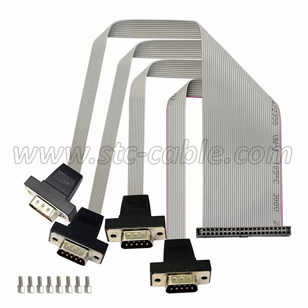 2.0mm IDC 40 Pin to 4 Ports DB9 COM Cable