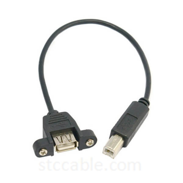 China OEM Av Cable Extension Custom - USB 2.0 A Female socket Panel Mount Type to Standard B Male Printer Scanner Hard Disk Cable – STC-CABLE