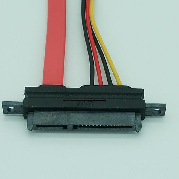 Big Discount Angled Micro Usb Cable - 22 pin SATA socket to SATA 7 PIN and small 4 pin cable – STC-CABLE