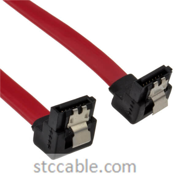 Cheapest Factory Spiral Ethernet Patch Cable - 18in Right Angle Latching SATA Serial ATA Cable – STC-CABLE