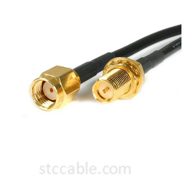 Manufacturer of Snagless Orange Cat 6 Cables - 10 ft RP-SMA to RP-SMA Wireless Antenna Adapter Cable – male to female – STC-CABLE